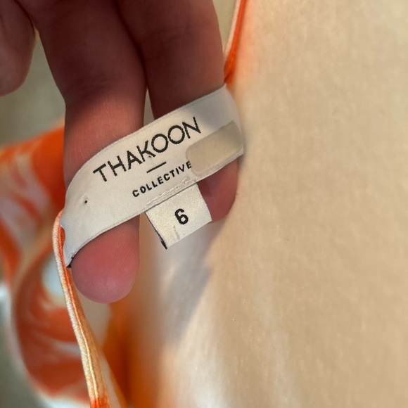 Thakoon Collective Orange Tie Dye Slip Tank - Size 6 - Picture 5 of 9